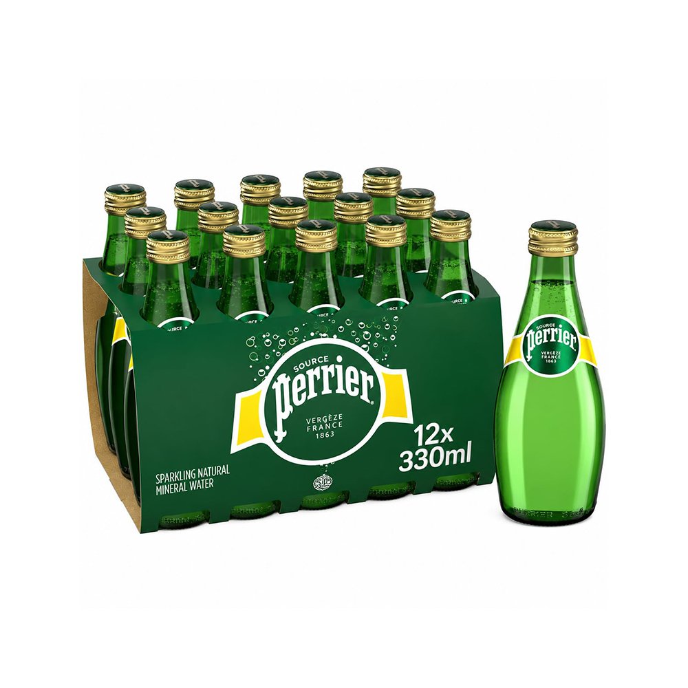 42-1 Thùng 12 Chai Perrier Sparkling Glass 330ml - Ảnh 1